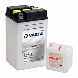 Varta 008011 6-volts MC-batteri 6 Ah (+pol till vänster)